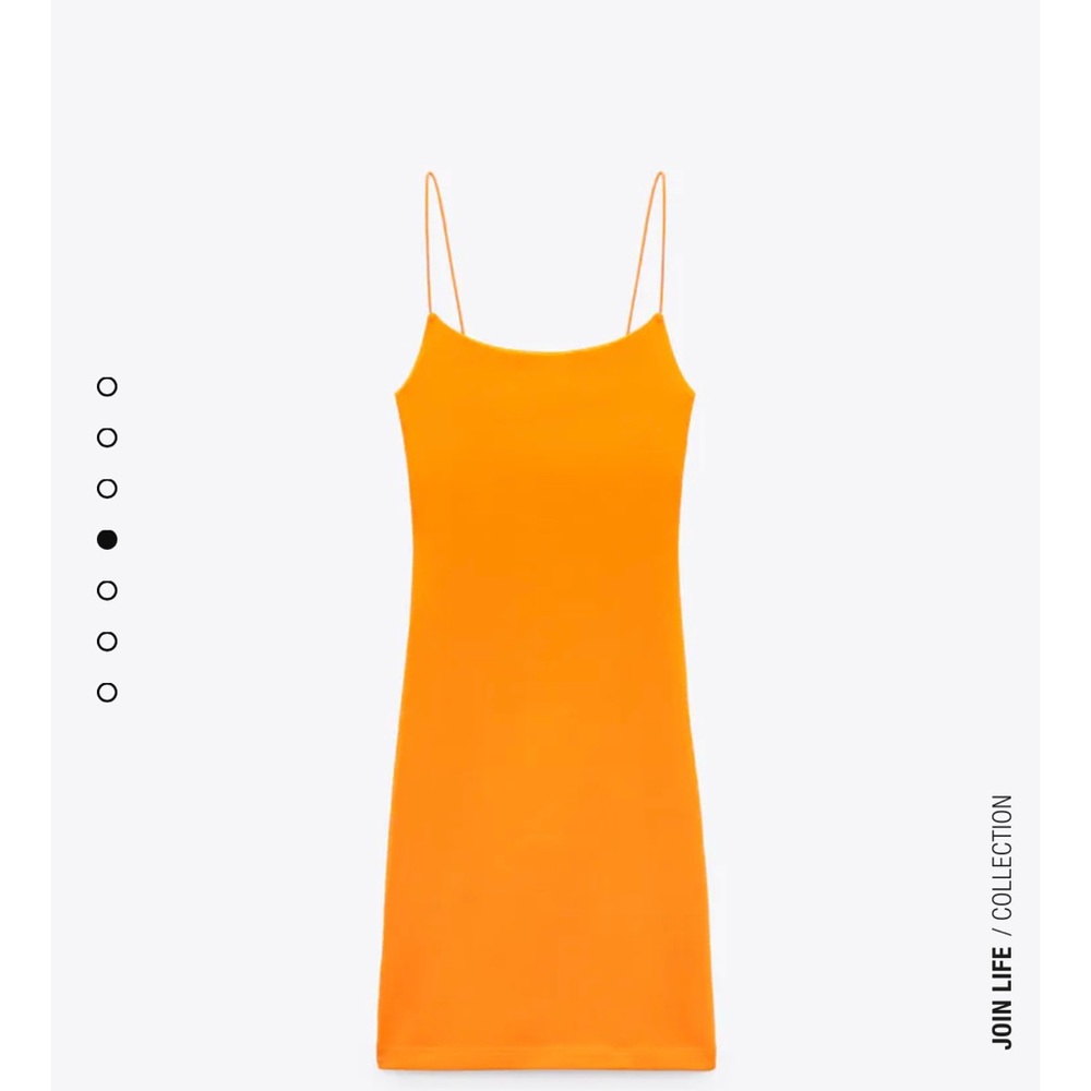 BRAND NEW Zara Orange Fitted Dress